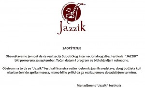 Odložen Jazzik festival